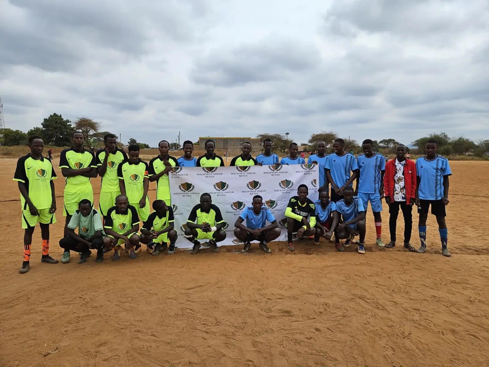 Maparasha football team in green kits
