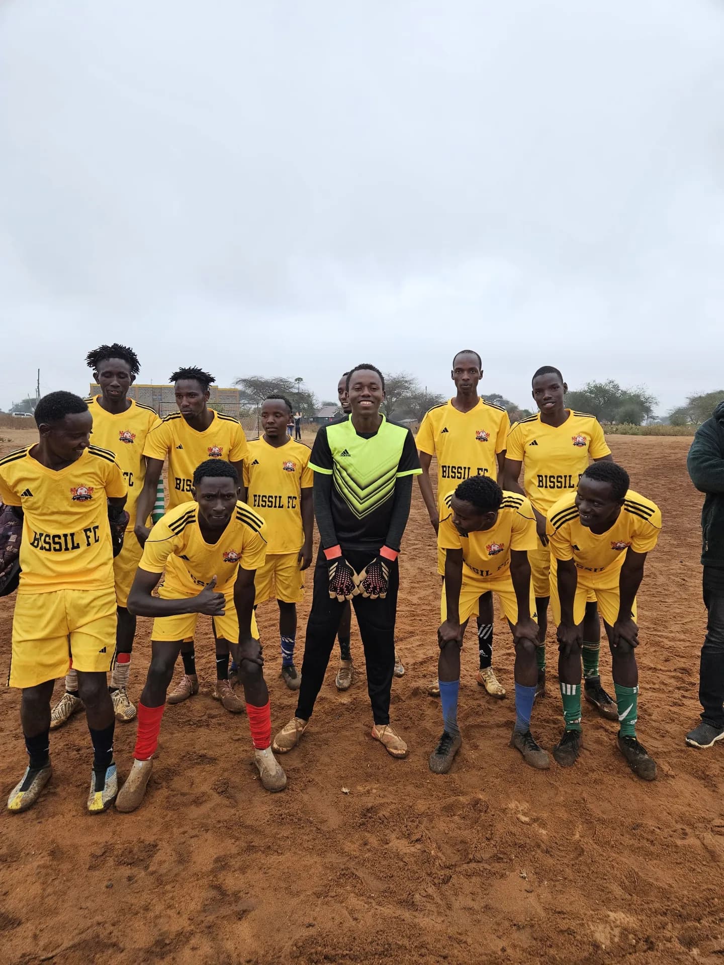 Football team in yellow kits at the Maparasha tournament