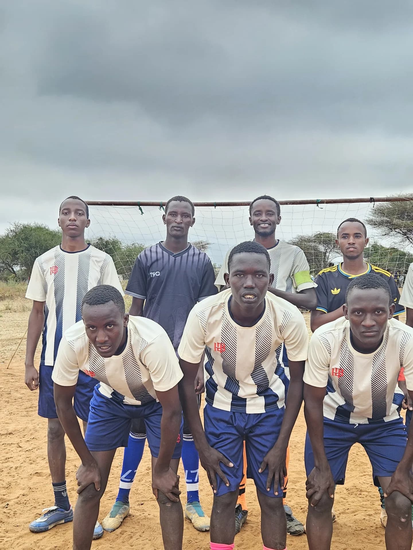 Football team in striped kits at the Maparasha tournament